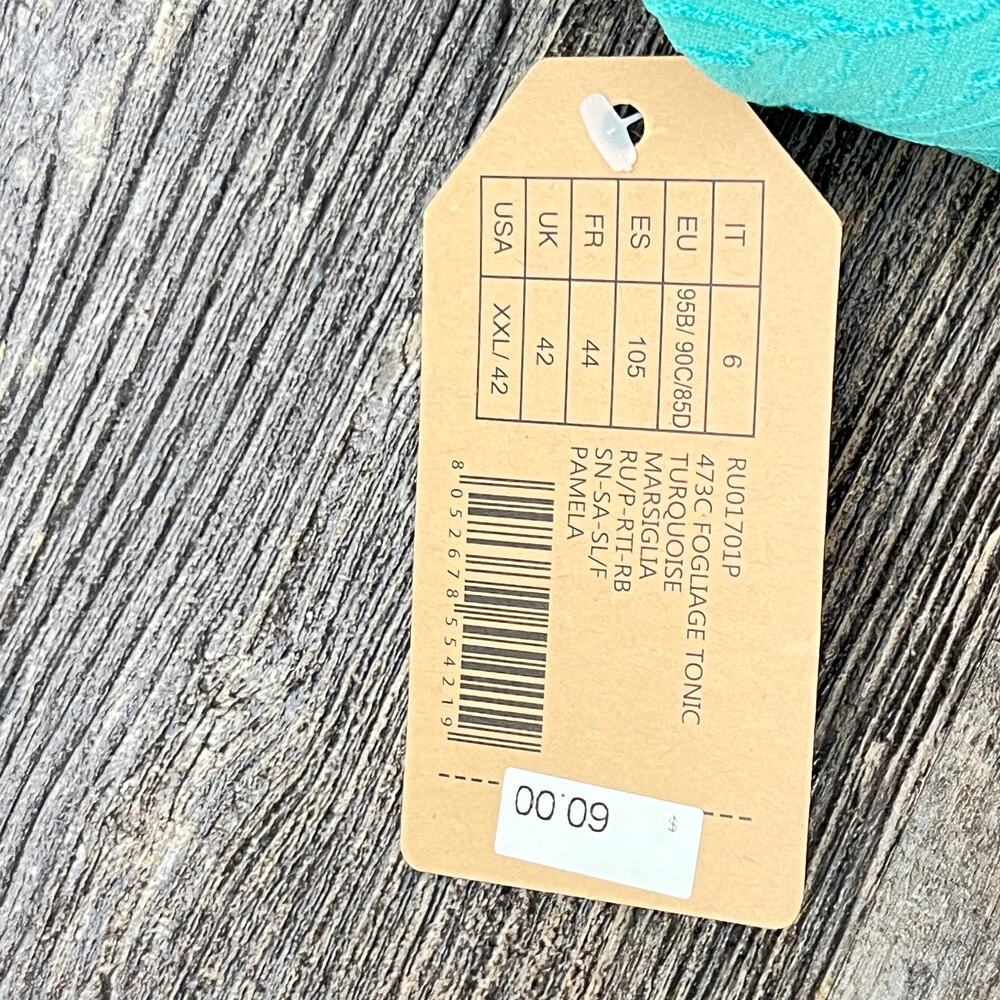 NWT Calzedonia teal blue bikini swimsuit top size XXL B161 - Picture 2 of 6